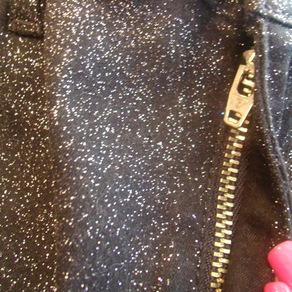 Guess Power Skinny Black Mysteek Wash Glitter Jean - Picture 13 of 16